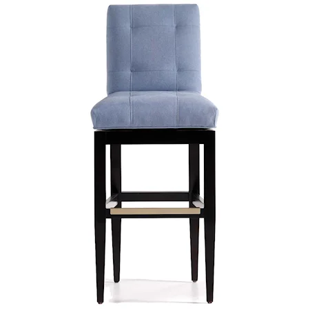 Mann Tufted Memory Upholstered Swivel Barstool